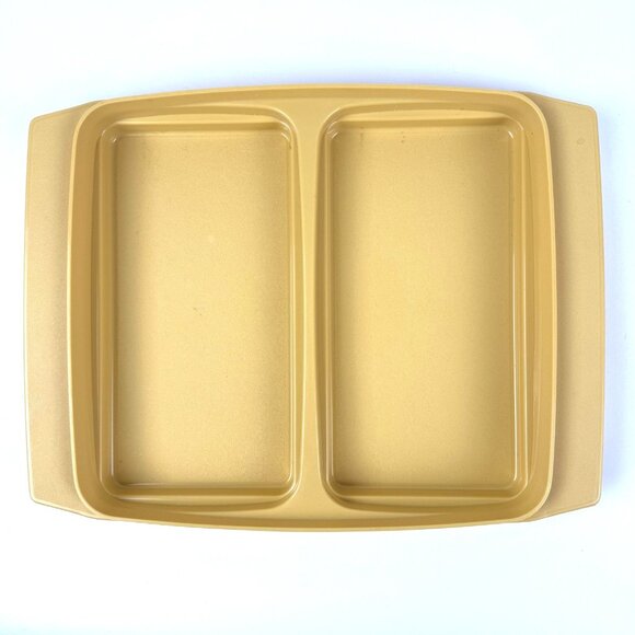 Tupperware VTG Deviled Egg Carrier Harvest Gold Tray & Lid ONLY 723-2 & 722-1 - Picture 2 of 6